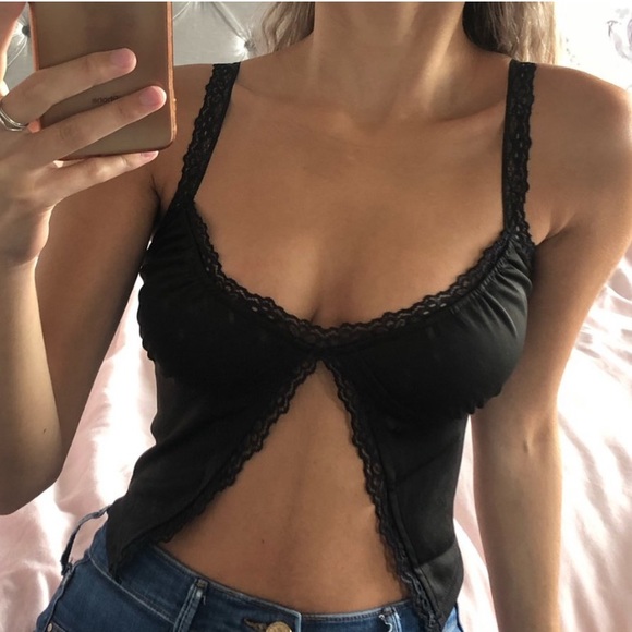 split black lace cami!